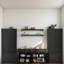 Ensemble de rangement de cuisine cannelé 3 pièces - Buffet 63 po avec 4 portes et 3 tiroirs, garde-manger 72 po avec support à épices, 2 grands tiroirs-1088474180