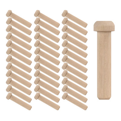 Les chevilles pour essieu en bois Ilot, 1-13 / 16 po, conviennent à un ensemble de trous de 3/8 po de 100 mini chevilles en bois pour le train de bois