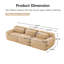 Canapé modulaire confortable, tissu kaki clair moelleux pour le cinéma maison