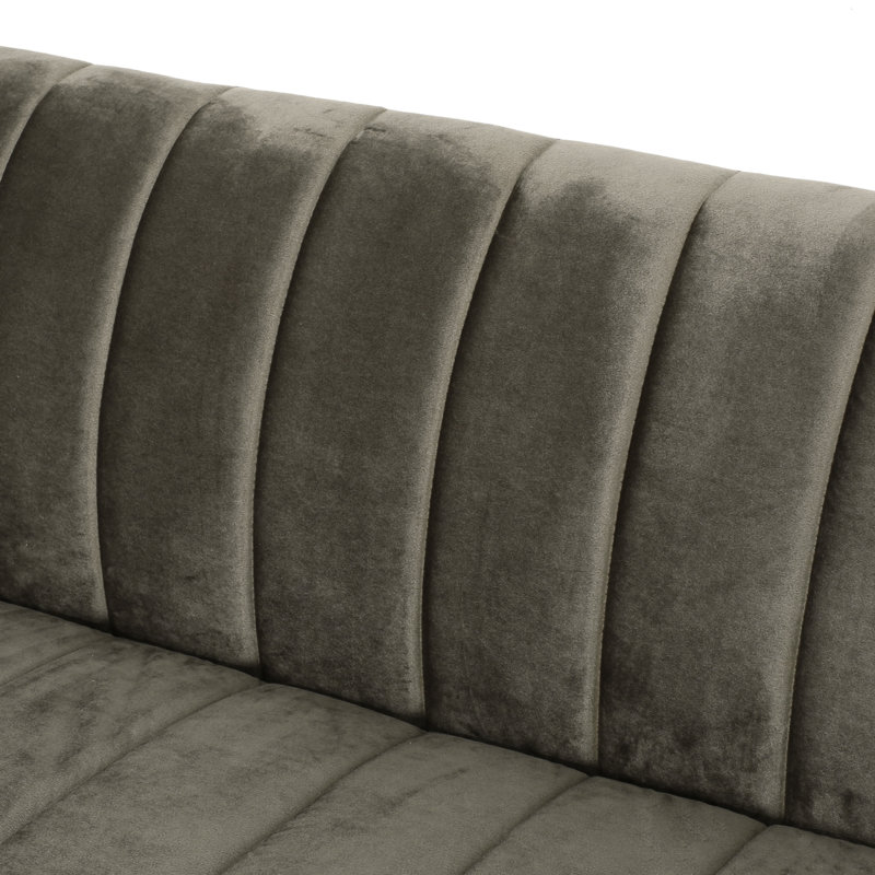 56.75" Flared Arm Settee Sofa, Grey