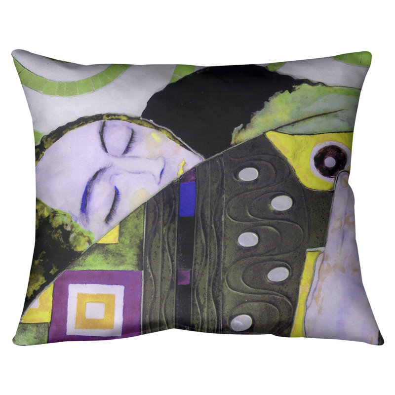 Coussin de support lombaire, Duvet synthétique, 20 po x 14 po, Jaune / vert