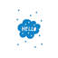 «Hello Bubble Cloud Super Scandi», reproduction d'art textuel-52840156-52840158-52840163