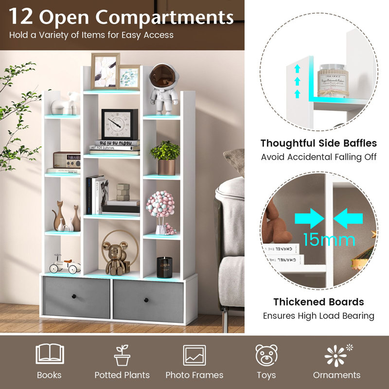 132cm H x 80cm W Bookcase, White