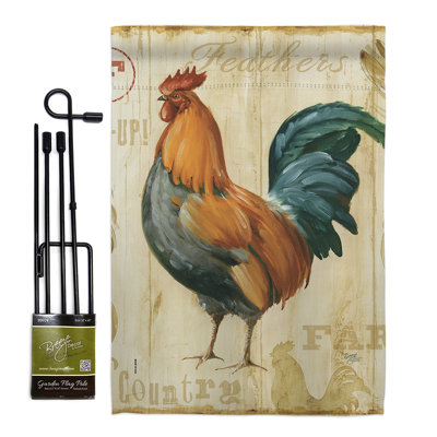 Double Sided 18.5'' H x 13'' W Polyester Animal Flag Set