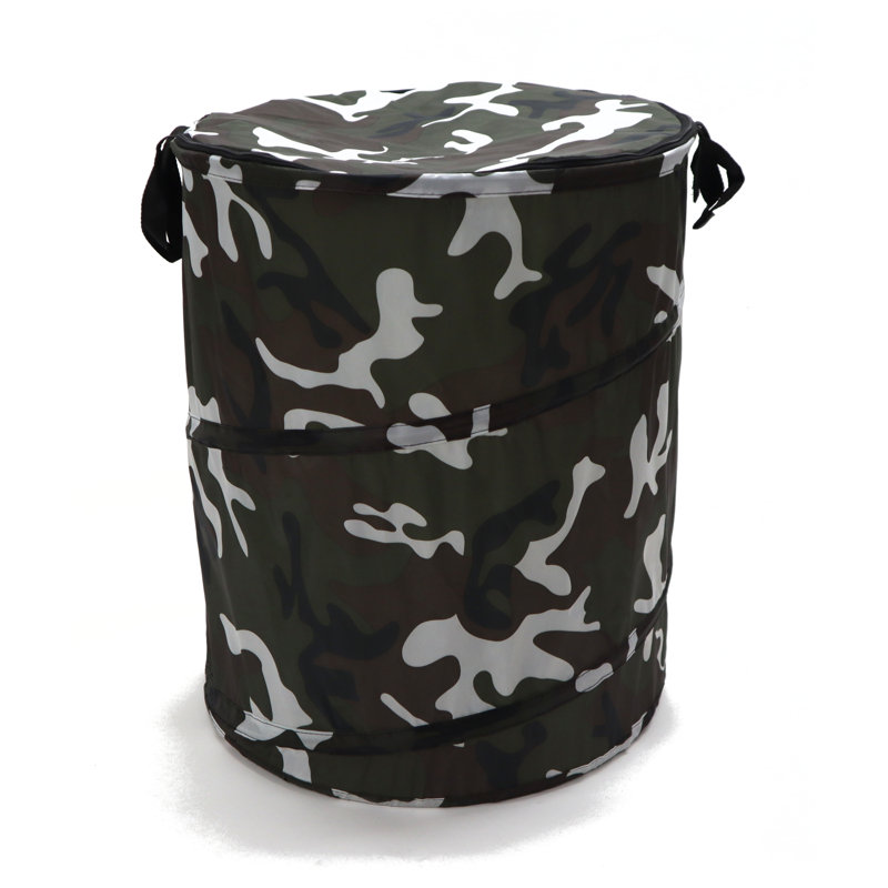 Hasson Pop Up Hamper, White Camo