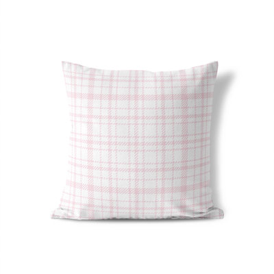 Coussin décoratif à carreaux Liz