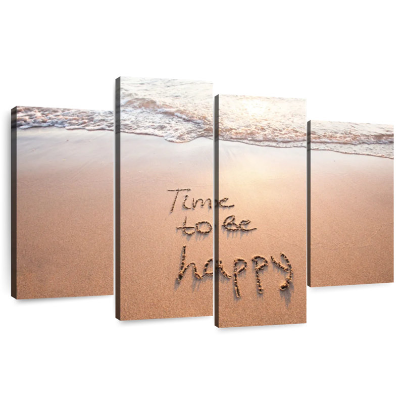 Tergel Time To Be Happy Quote, 22" H x 36" W