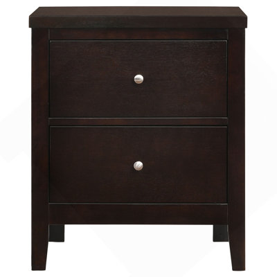 Garrett Cappuccino 2-Drawer Rectangular Nightstand