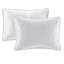 Couvre-lit blanc réversible pour très grand lit - Aspect captivant, coton prélavé remplissant un sommeil réparateur et deux taies décoratives lavables à la machine
