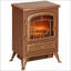 Foyer électrique, poêle autoportant avec flammes DEL, brun foncé | 750 W / 1500 W | Brun | Métal-104731267