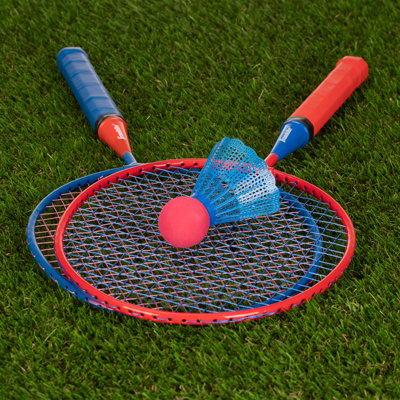 Franklin Sports Kids Jumbo Badminton Racket Set - Smashminton Kids Oversize Badminton Rackets Set