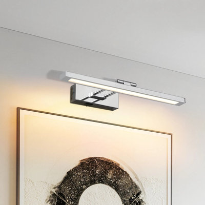 Photo à piles avec télécommande, lumière à DEL pour peintures, minuterie à intensité variable, applique murale de 16 po avec bras pivotant réglable