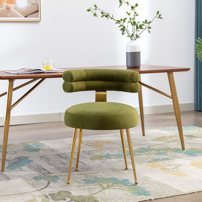 Fauteuil d'appoint en velours de 19,29 po de largeur, fauteuil d'appoint, fauteuil de lecture avec éponges haute densité