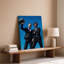 Toile «A Dramatic Low Angle Shot» mettant en vedette deux hommes vêtus habilement en costume noir, exsudant un sentiment de confiance et d'intensité, art mural-1991529018