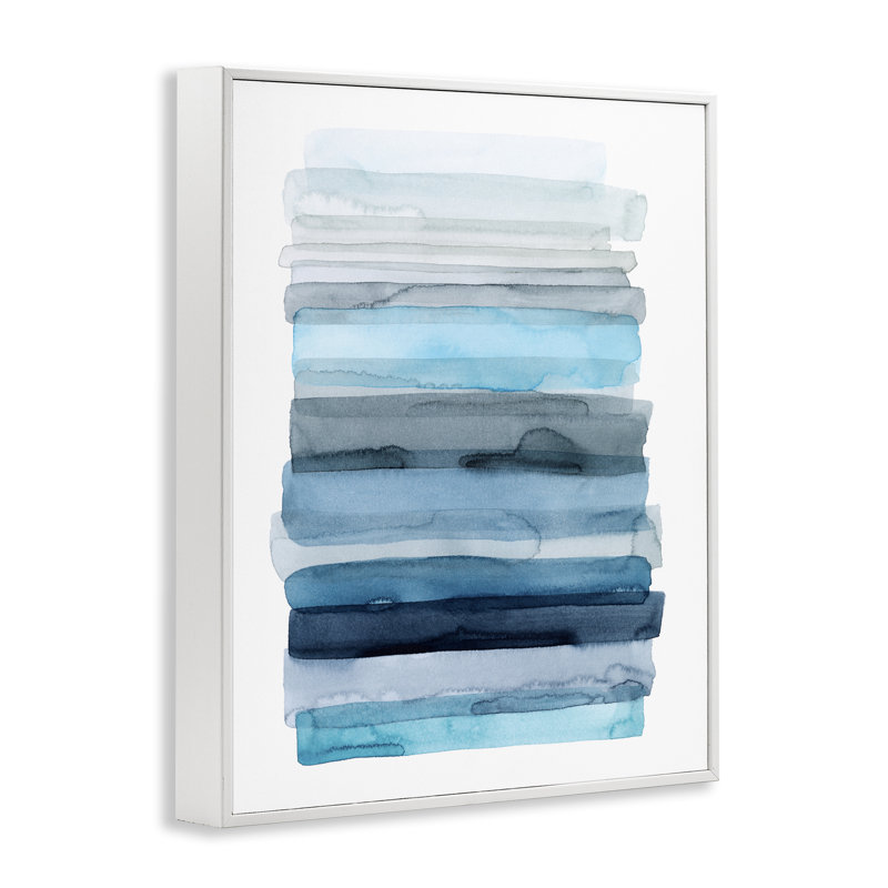 «Giclee Art» par Grace Popp, Giclée encadrée blanc bord de mer, H 20 po x l 16 po