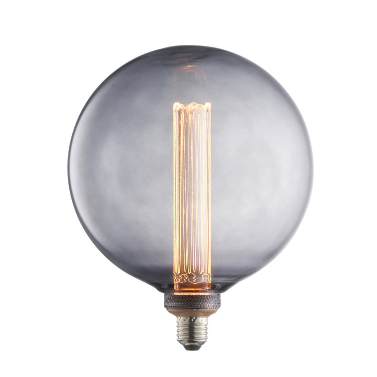 2.8W E27 ES XL Smoke Globe LED Non-Dimmable - 55lm 2000K Warm White