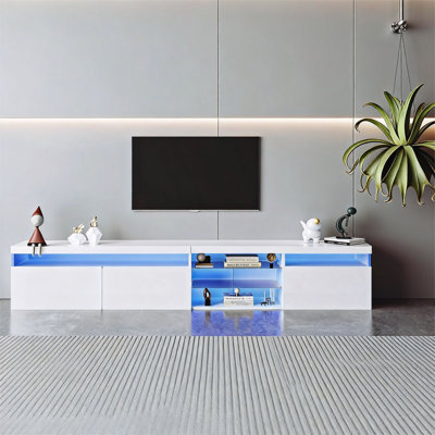 TV Cabinet With LED Color Changing Lights For Living Room