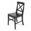 Chaises de salle à manger en bois d'acacia, noir (ensemble de 2)