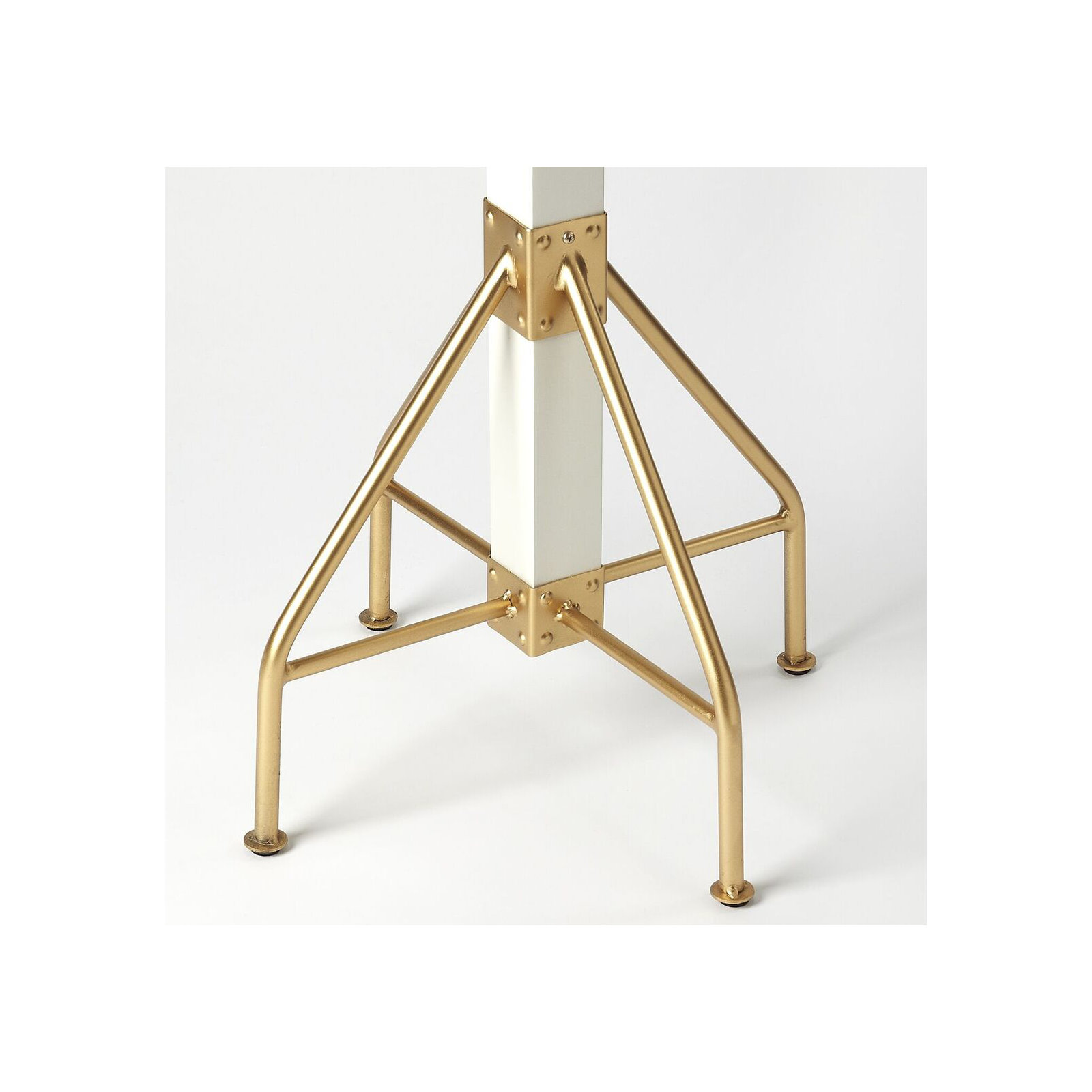 Donan 8 - Hooks Freestanding Coat Rack, White/Gold