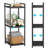 3-Tier Metal Shelving Unit, Expandable, Free-Standing, Narrow, Open Floor Shelves, Ideal For Bathroom, Kitchen, Laundry, Storage, Organization