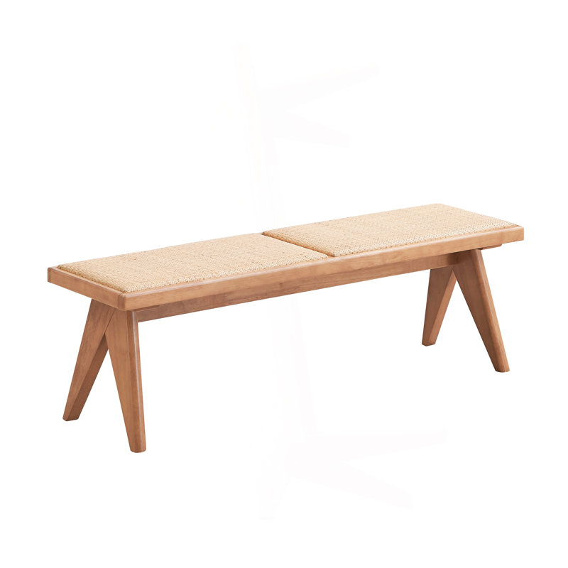 Velentina Rattan & Natural Finish Bench