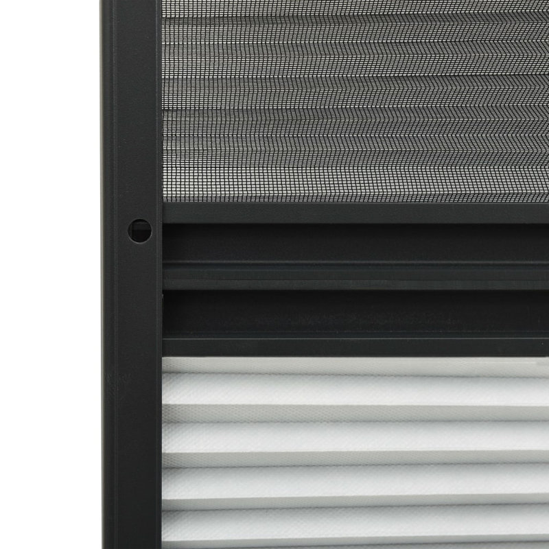 Symple Stuff Plisse Insect Screen For Windows Aluminium With Shade, Black, 60 cm L x 31.5 cm W