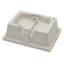 Lavabo de salle de bain encastrable rectangulaire en céramique blanche 19 "x 14" avec trop-plein