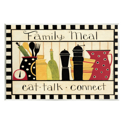 «Family Meal Vintage Kitchen Ustensils», art mural par Dan Dipaolo