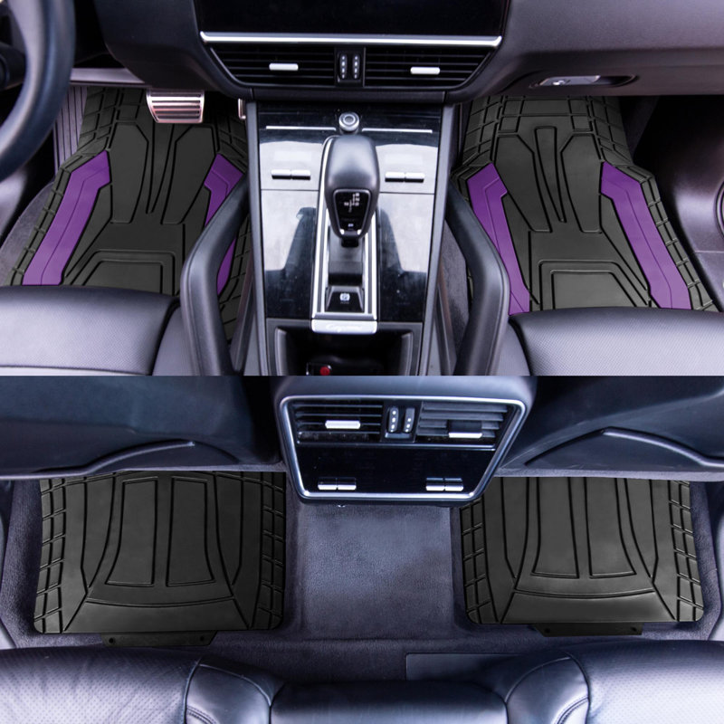 Rubber Floor Mats Full Set, Purple