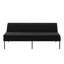 Canapé-lit futon noir à 3 places, canapé-lit pliant simple avec structure en métal robuste et tissu en polyester-130633236