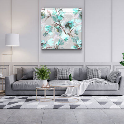Superbe peinture décorative en verre trempé de 19,7 po x 19,7 po | 100% verre trempé, épaisseur: 0,16 pouce | Impression UV pour des couleurs éclatantes | Parfait pour la décoration intérieure, le salon ou le bureau