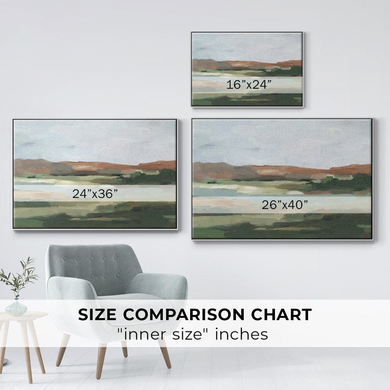 Autumn River Crossing I, reproduction d'art sur toile, H 25 po x l 37 po x P 2 po, Toile encadrée flottée blanche