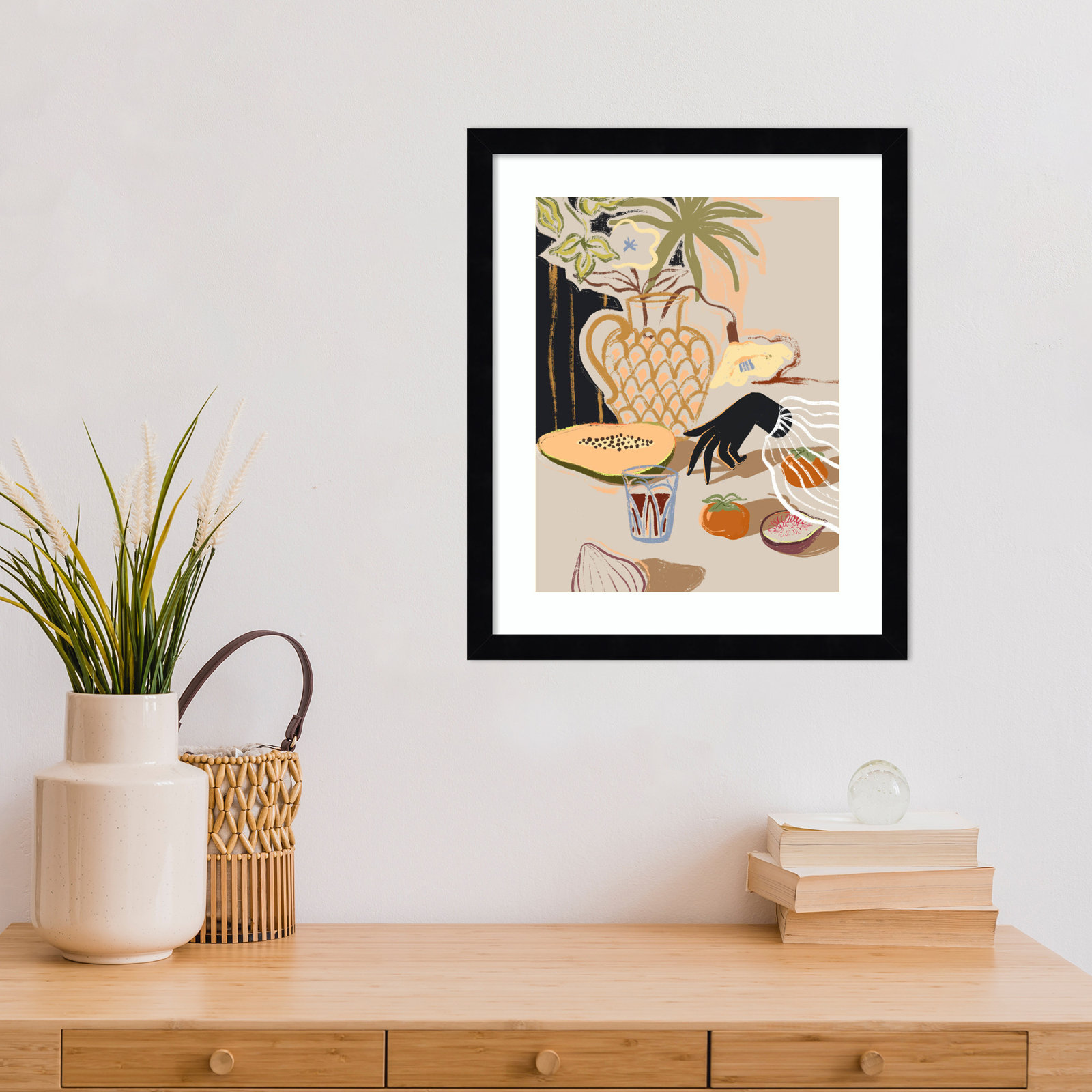 Northbrook "Fruitful Spread" Print, 17" H x 14" W, Black