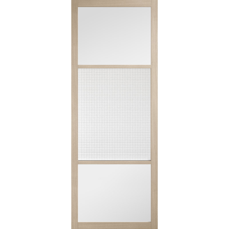 Sutton Reeded Glazed Internal Door, 68.6cm x 198.1cm, Black