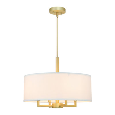 Enio 4 - Light Brass Drum Pendant