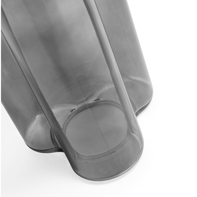 Halvorsen Kober Glass Pedestal End Table, Gray