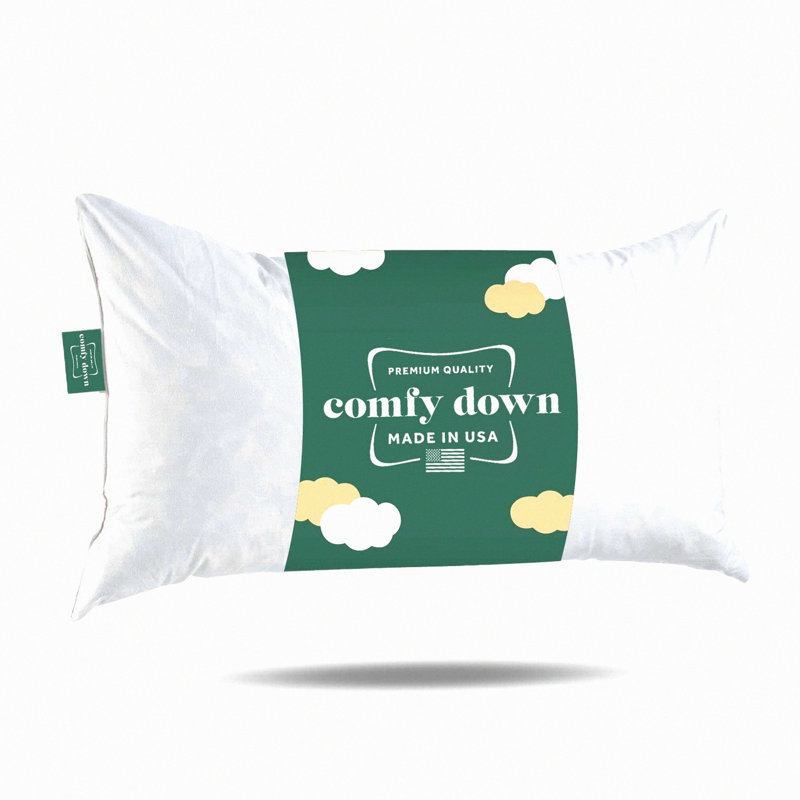 Luxury Down Feather Rectangle Pillow Insert - Cover, 233 Thread Count - Decorative Throw Pillow Insert