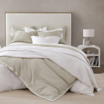 Housse de couette décontractée classique en coton délavé texturé