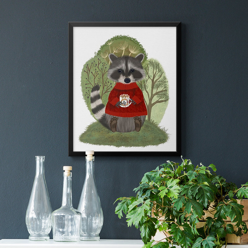 Toile encadrée de qualité chocolat chaud - prêt à accrocher, H 24 po x l 20 po, Noir