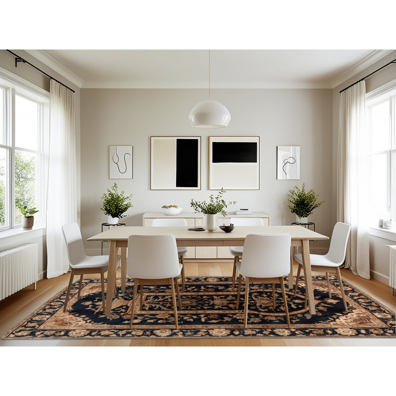 Machine Washable Persian Gray Area Rug, Rectangle 7' x 10'