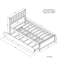 Structure de lit simple moderne en noyer avec lit gigogne - offrant une expérience de sommeil confortable dans un design robuste et élégant-859285416