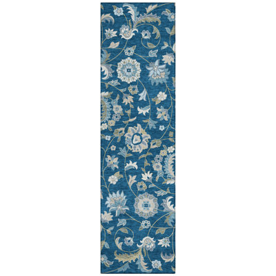 Aveline Blue Washable Indoor-Outdoor Rug - 