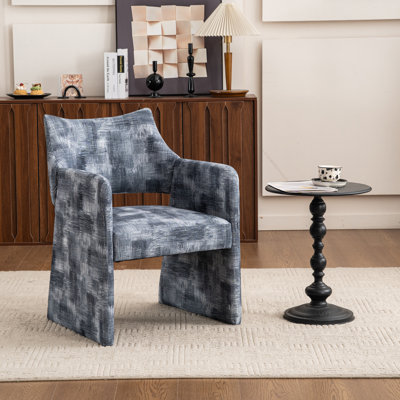 Chaise d'appoint rembourrée avec dossier haut Mid Century