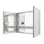 Armoire à pharmacie désembuage, miroir grossissant réglable verticalement 3 fois, prises électriques Royale, l 48 po x H 30 po x P 5 po.