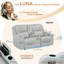 Causeuse double puissance Luna avec éclairage ambiant, ports USB et haut-parleurs Bluetooth-1030935848