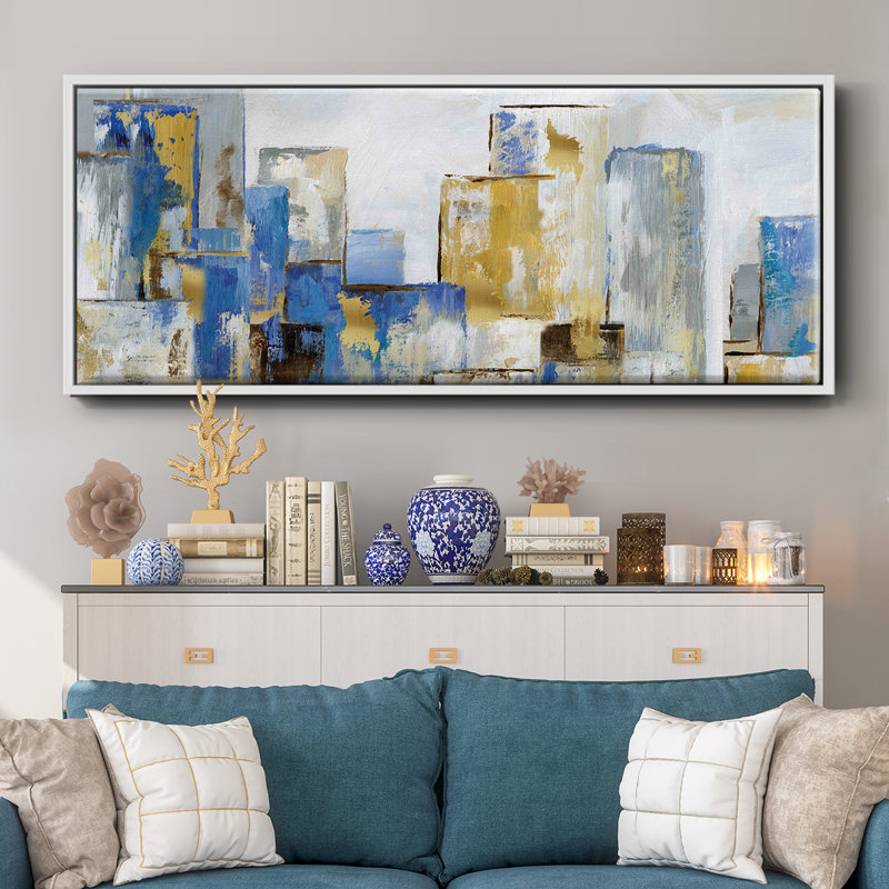 City Blues I- Framed Canvas