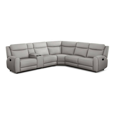 130.4" W Transitional Sectional, Light Gray