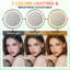 Miroir de meuble-lavabo mural 8,5 po à DEL, miroir de maquillage rond en métal rechargeable, 1x / 10x, nickel-344270175