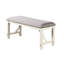 Antique White + Grey Bench For Dining Room, Upholstered, Modern Contemporary In And White,