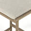 Morene Teak Backless Outdoor Bar Stool with Cushion-697198813